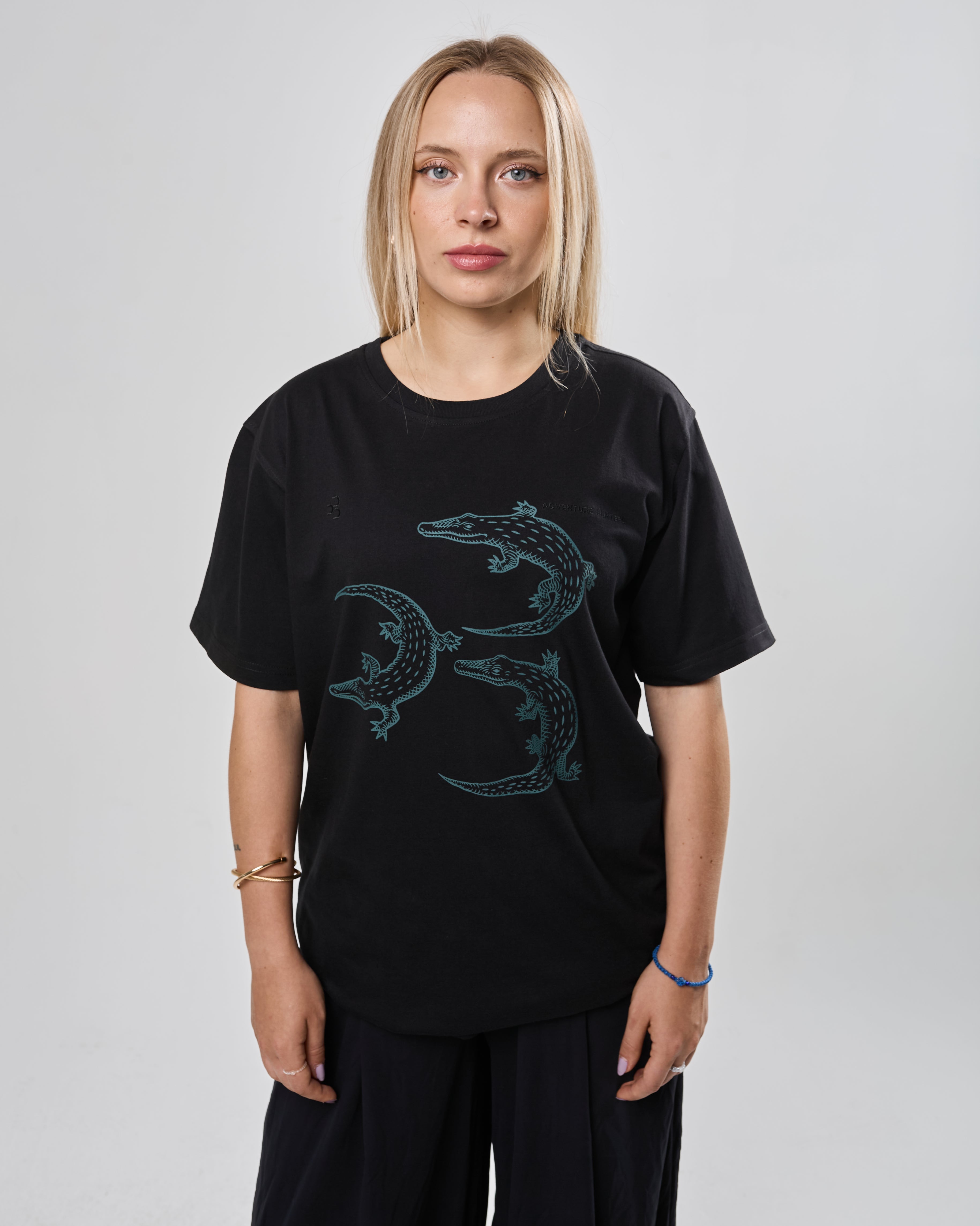 Tričko EXPEDITION Crocodile čierna