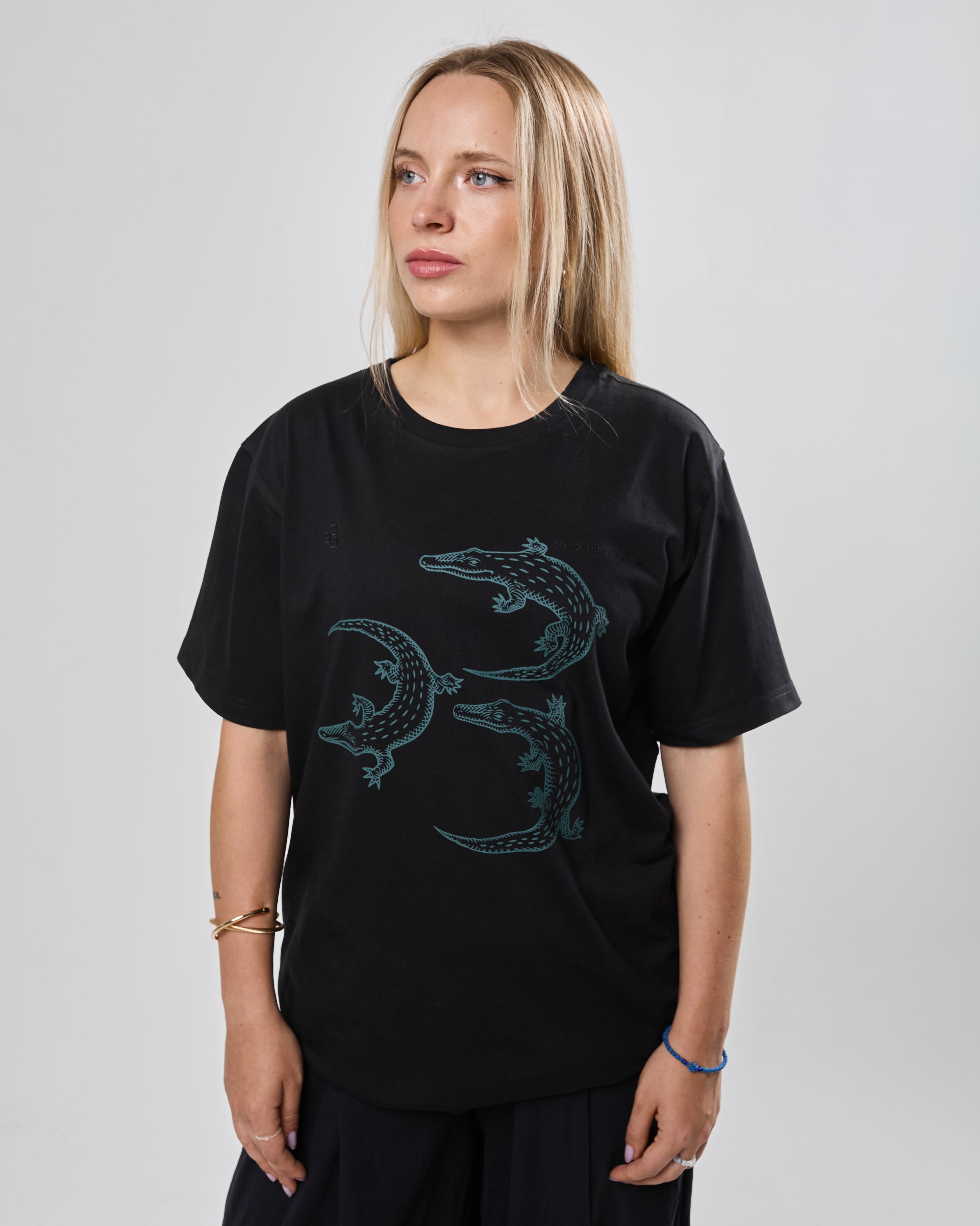 Tričko EXPEDITION Crocodile čierna