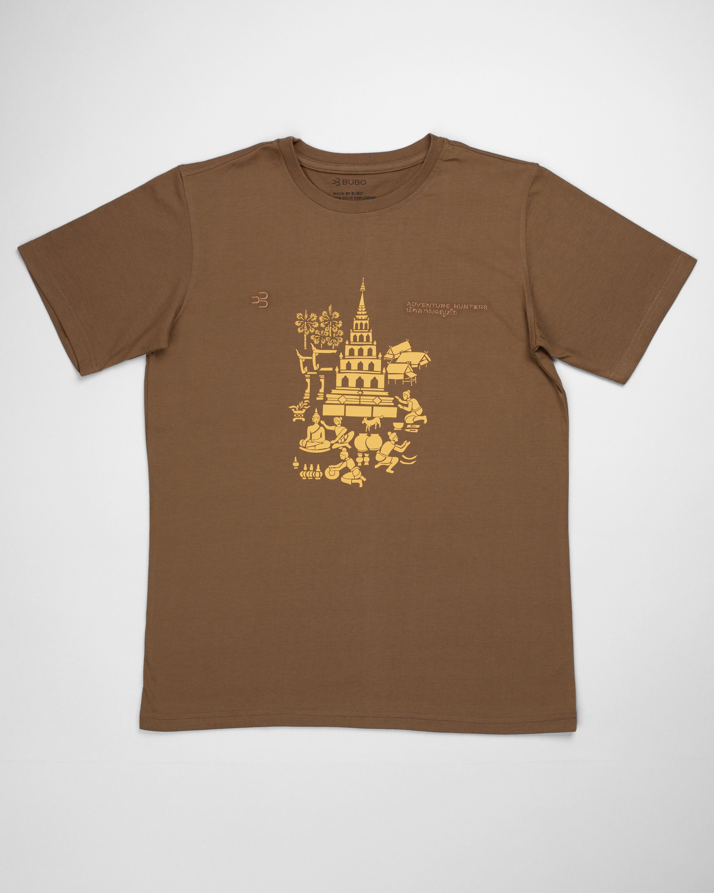 Tričko THAILAND Pagoda svetlo hnedá